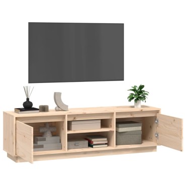 vidaXL Έπιπλο Τηλεόρασης 140x35x40cm από Μασίφ Ξύλο Πεύκου