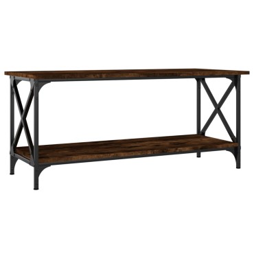 vidaXL Τραπεζάκι Σαλονιού Καπνιστή Δρυς 100x45x45cm Επεξεργασμ. Ξύλο 1 τεμ.
