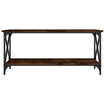 vidaXL Τραπεζάκι Σαλονιού Καπνιστή Δρυς 100x45x45cm Επεξεργασμ. Ξύλο 1 τεμ.