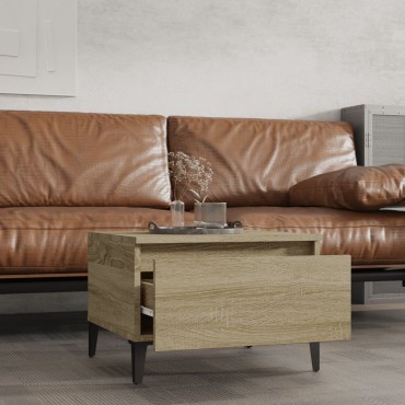vidaXL Βοηθητικό Τραπέζι Sonoma Δρυς 50x46x35cm Επεξεργασμένο Ξύλο 1 τεμ.