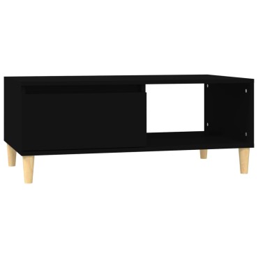 vidaXL Τραπεζάκι Σαλονιού Μαύρο 90x50x36,5cm Επεξεργασμ. Ξύλο 1 τεμ.