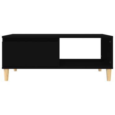 vidaXL Τραπεζάκι Σαλονιού Μαύρο 90x50x36,5cm Επεξεργασμ. Ξύλο 1 τεμ.