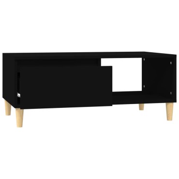 vidaXL Τραπεζάκι Σαλονιού Μαύρο 90x50x36,5cm Επεξεργασμ. Ξύλο 1 τεμ.