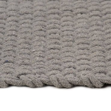 vidaXL Χαλί Ορθογώνιο Γκρι 160x230cm από Βαμβάκι