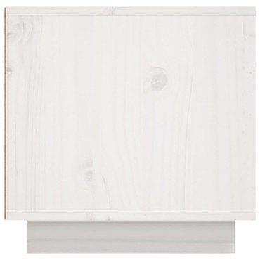 vidaXL Έπιπλο Τηλεόρασης Λευκό 156x40x40cm από Μασίφ Ξύλο Πεύκου