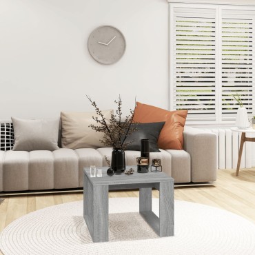 vidaXL Βοηθητικό Τραπέζι Γκρι Sonoma 50x50x35cm Επεξεργασμένο Ξύλο
