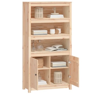 vidaXL Ντουλάπι Ψηλό 80x35x154cm από Μασίφ Ξύλο Πεύκου 1 τεμ.