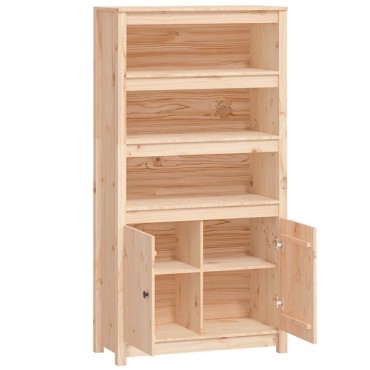 vidaXL Ντουλάπι Ψηλό 80x35x154cm από Μασίφ Ξύλο Πεύκου 1 τεμ.