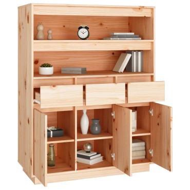 vidaXL Ντουλάπι 89x40x116,5cm από Μασίφ Ξύλο Πεύκου 1 τεμ.