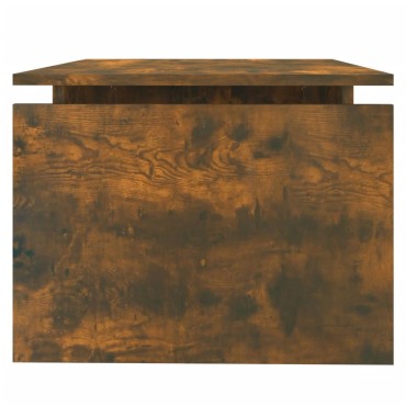 vidaXL Τραπεζάκι Σαλονιού Καπνιστή Δρυς 68x50x38cm Επεξεργ. Ξύλο 1 τεμ.