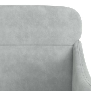 vidaXL Πολυθρόνα Ανοιχτό Γκρι 63x76x80cm Βελούδινη 1 τεμ.