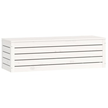 vidaXL Κουτί Αποθήκευσης Λευκό 109x36,5x33cm από Μασίφ Ξύλο Πεύκου 1 τεμ.