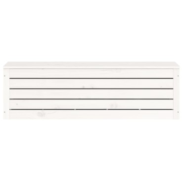 vidaXL Κουτί Αποθήκευσης Λευκό 109x36,5x33cm από Μασίφ Ξύλο Πεύκου 1 τεμ.