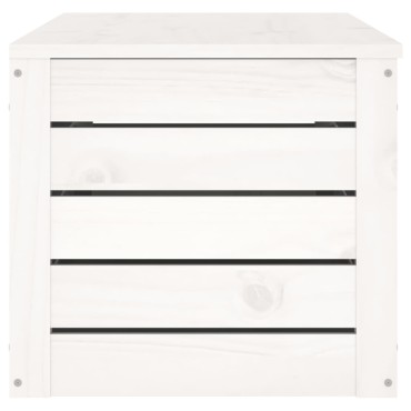vidaXL Κουτί Αποθήκευσης Λευκό 109x36,5x33cm από Μασίφ Ξύλο Πεύκου 1 τεμ.