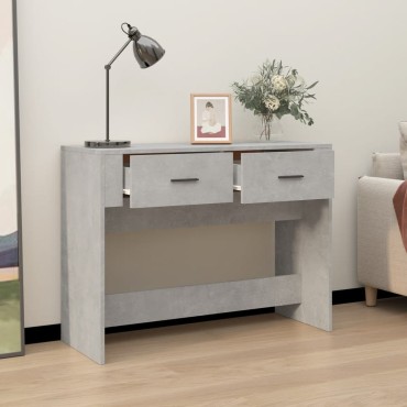 vidaXL Τραπεζάκι κονσόλα Γκρι Σκυρ. 100x39x75cm Επεξεργασμένο Ξύλο