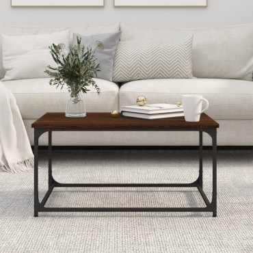 vidaXL Τραπεζάκι Σαλονιού Καφέ Δρυς 80x50x40cm Επεξεργασμ. Ξύλο 1 τεμ.