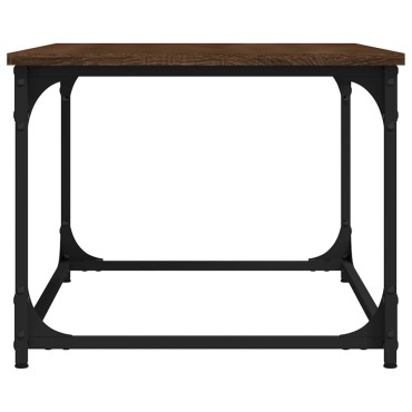 vidaXL Τραπεζάκι Σαλονιού Καφέ Δρυς 80x50x40cm Επεξεργασμ. Ξύλο 1 τεμ.