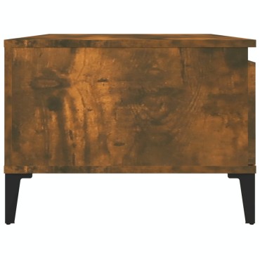 vidaXL Τραπεζάκι Σαλονιού Καπνιστή Δρυς 90x50x36,5cm Επεξεργ. Ξύλο 1 τεμ.