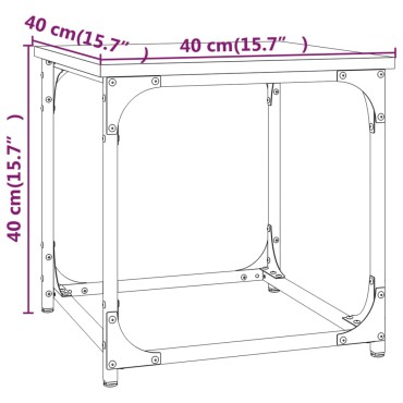 vidaXL Βοηθητικό Τραπέζι Καπνιστή Δρυς 40x40x40cm Επεξεργασμένο Ξύλο