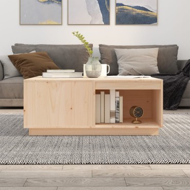 vidaXL Τραπεζάκι Σαλονιού 100x101x40,5cm από Μασίφ Ξύλο Πεύκου 1 τεμ.