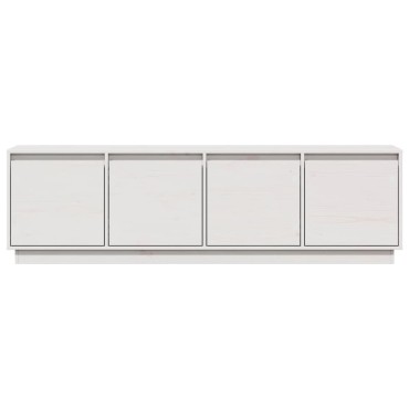 vidaXL Έπιπλο Τηλεόρασης Λευκό 156x37x45cm από Μασίφ Ξύλο Πεύκου