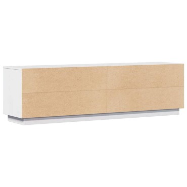 vidaXL Έπιπλο Τηλεόρασης Λευκό 156x37x45cm από Μασίφ Ξύλο Πεύκου