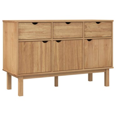 vidaXL Ντουλάπι OTTA 114x43x73,5cm από Μασίφ Ξύλο Πεύκου 1 τεμ.