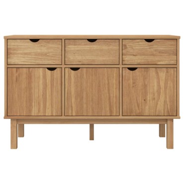 vidaXL Ντουλάπι OTTA 114x43x73,5cm από Μασίφ Ξύλο Πεύκου 1 τεμ.