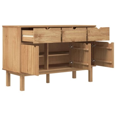vidaXL Ντουλάπι OTTA 114x43x73,5cm από Μασίφ Ξύλο Πεύκου 1 τεμ.