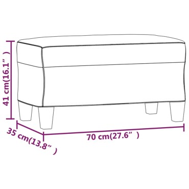 vidaXL Πάγκος Ανοιχτό Γκρι 70x35x41cm από Ύφασμα Μικροϊνών 1 τεμ.