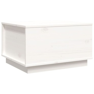 vidaXL Τραπεζάκι Σαλονιού Λευκό 60x50x35cm από Μασίφ Ξύλο Πεύκου 1 τεμ.