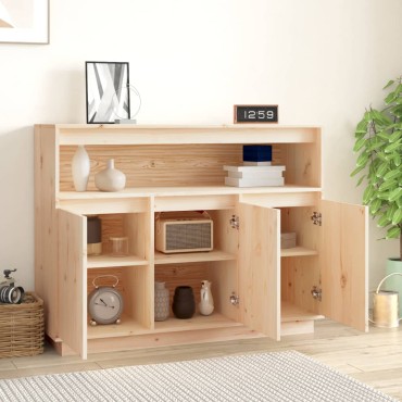 vidaXL Μπουφές 104,5x34x80cm από Μασίφ Ξύλο Πεύκου 1 τεμ.