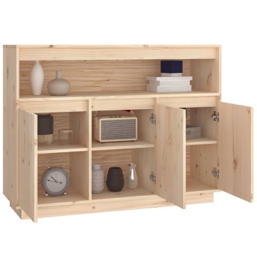 vidaXL Μπουφές 104,5x34x80cm από Μασίφ Ξύλο Πεύκου 1 τεμ.