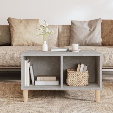 vidaXL Τραπεζάκι Σαλονιού Γκρι Σκυρ. 60x50x36,5cm Επεξεργ. Ξύλο 1 τεμ.