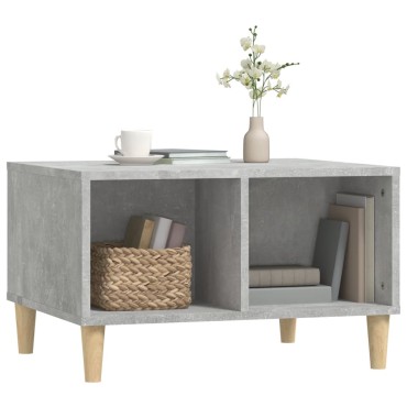 vidaXL Τραπεζάκι Σαλονιού Γκρι Σκυρ. 60x50x36,5cm Επεξεργ. Ξύλο 1 τεμ.