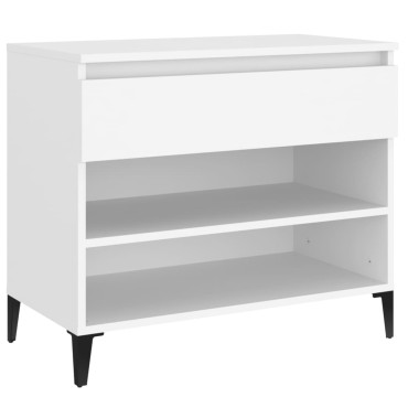 vidaXL Παπουτσοθήκη Λευκή 70x36x60cm από Επεξεργασμένο Ξύλο