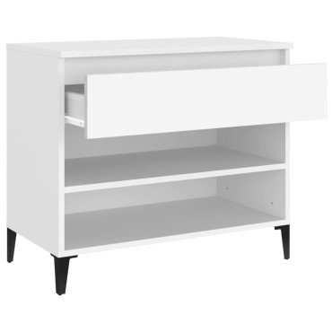 vidaXL Παπουτσοθήκη Λευκή 70x36x60cm από Επεξεργασμένο Ξύλο