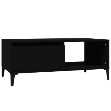 vidaXL Τραπεζάκι Σαλονιού Μαύρο 90x50x36,5cm Επεξεργασμ. Ξύλο 1 τεμ.