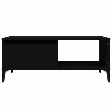 vidaXL Τραπεζάκι Σαλονιού Μαύρο 90x50x36,5cm Επεξεργασμ. Ξύλο 1 τεμ.
