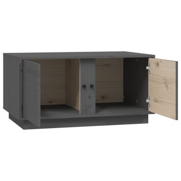 vidaXL Τραπεζάκι Σαλονιού Γκρι 80x50x40cm από Μασίφ Ξύλο Πεύκου 1 τεμ.
