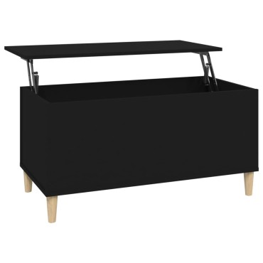 vidaXL Τραπεζάκι Σαλονιού Μαύρο 90x44,5x45cm Επεξεργασμένο Ξύλο 1 τεμ.