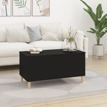 vidaXL Τραπεζάκι Σαλονιού Μαύρο 90x44,5x45cm Επεξεργασμένο Ξύλο 1 τεμ.