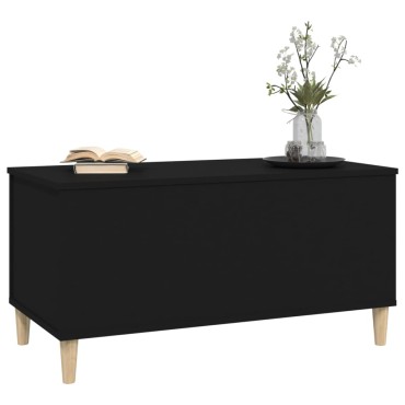 vidaXL Τραπεζάκι Σαλονιού Μαύρο 90x44,5x45cm Επεξεργασμένο Ξύλο 1 τεμ.