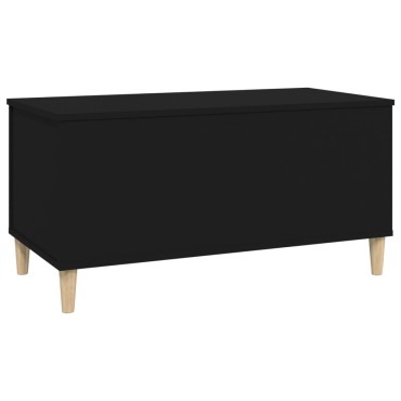 vidaXL Τραπεζάκι Σαλονιού Μαύρο 90x44,5x45cm Επεξεργασμένο Ξύλο 1 τεμ.
