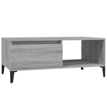 vidaXL Τραπεζάκι Σαλονιού Γκρι Sonoma 90x50x36,5cm Επεξεργασμένο Ξύλο 1 τεμ.