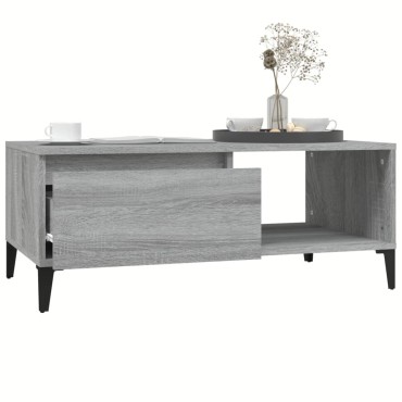 vidaXL Τραπεζάκι Σαλονιού Γκρι Sonoma 90x50x36,5cm Επεξεργασμένο Ξύλο 1 τεμ.
