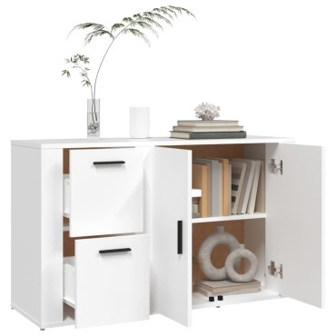 vidaXL Ντουλάπι Λευκό 100x33x59,5cm από Επεξεργασμένο Ξύλο 1 τεμ.