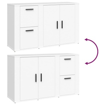 vidaXL Ντουλάπι Λευκό 100x33x59,5cm από Επεξεργασμένο Ξύλο 1 τεμ.