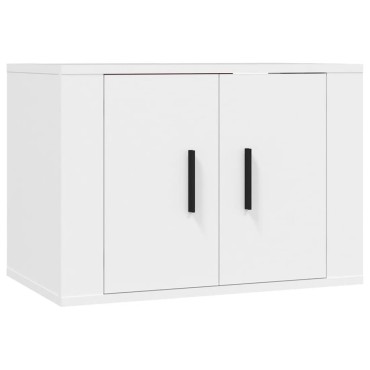vidaXL Έπιπλο Τηλεόρασης Επιτοίχιο Λευκό 57x34,5x40cm