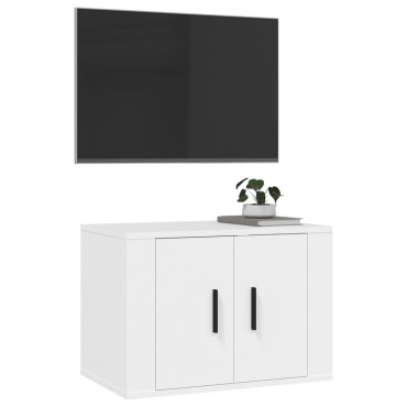 vidaXL Έπιπλο Τηλεόρασης Επιτοίχιο Λευκό 57x34,5x40cm